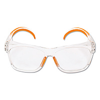KleenGuard Maverick Safety Glasses, Clear/Orange, Polycarbonate Frame, 12/Box (KCC49301)