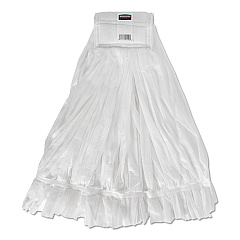 Rubbermaid Commercial Disposable Mop, Nonwoven Fiber, #24, 5" Headband, White (RCP2025507)