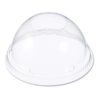 Dart Dome Lids for Foam Cups and Containers, Fits 12 oz to 24 oz Cups, Clear, 1,000/Carton (16LCDH)
