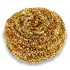 Kurly Kate Brass Scrubber, 50 g, Gold, 72/Carton (FKLL180598)