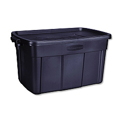 Rubbermaid Roughneck Storage Box, 31 gal, 20.4" x 32.3" x 16.7", Dark Indigo Metallic (UNXRMRT310000)