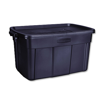 Rubbermaid Roughneck Storage Box, 31 gal, 20.4" x 32.3" x 16.7", Dark Indigo Metallic (UNXRMRT310000)