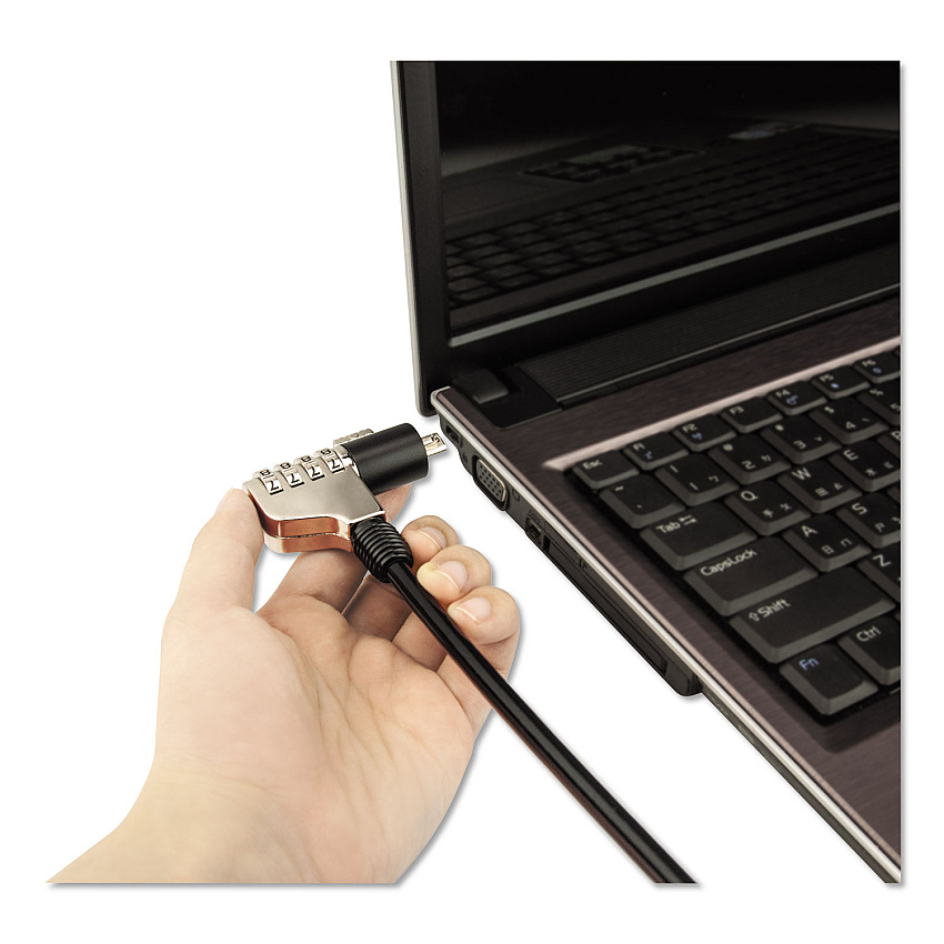 Innovera Combination Laptop Lock, 6 ft Steel Cable (IVR64673)