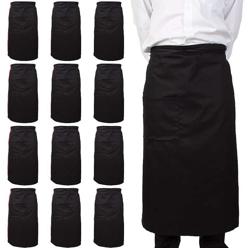 Mariposa Bistro Apron 33x30 Black, Case Of 48 (BISTROAPR-BLK-CS)