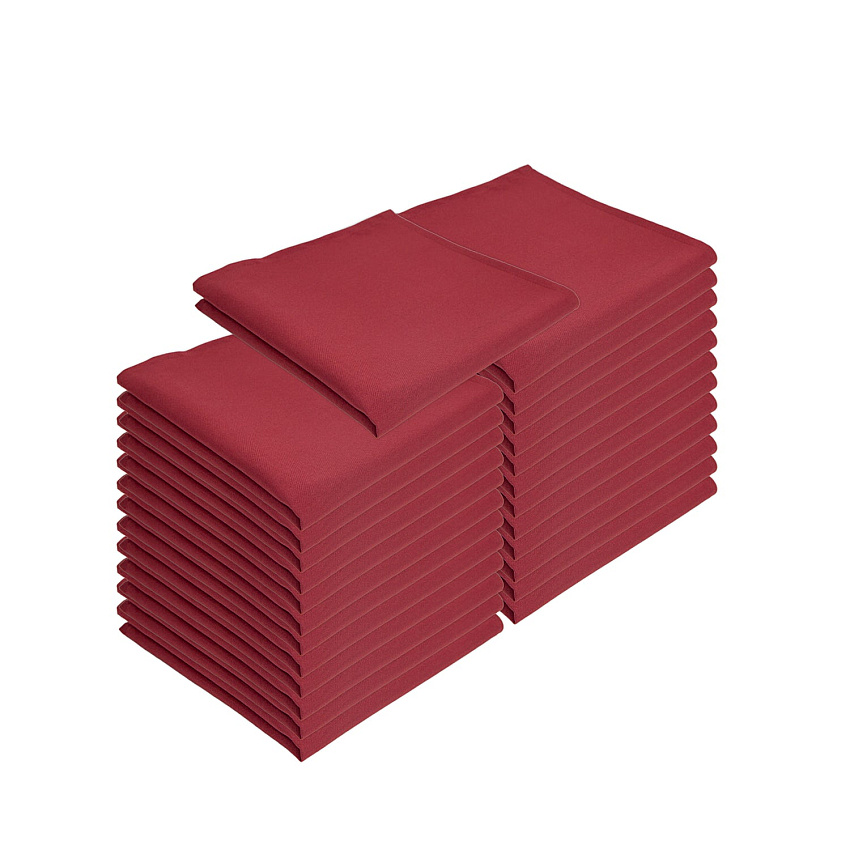Mariposa Poly Spun Napkin 20x20 Burgundy, Pack Of 25 (PNP-NAP-BUR-25)