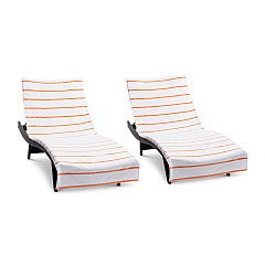 Las Rayas Chaise Cover 30x85 Orange, Pack Of 2 (PNP-CC-HS3085OR-2PK)