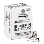 X-ACTO Bulldog Clips, Medium, Nickel, 36/Box (2002LMR)