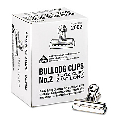 X-ACTO Bulldog Clips, Medium, Nickel, 36/Box (EPI2002LMR)