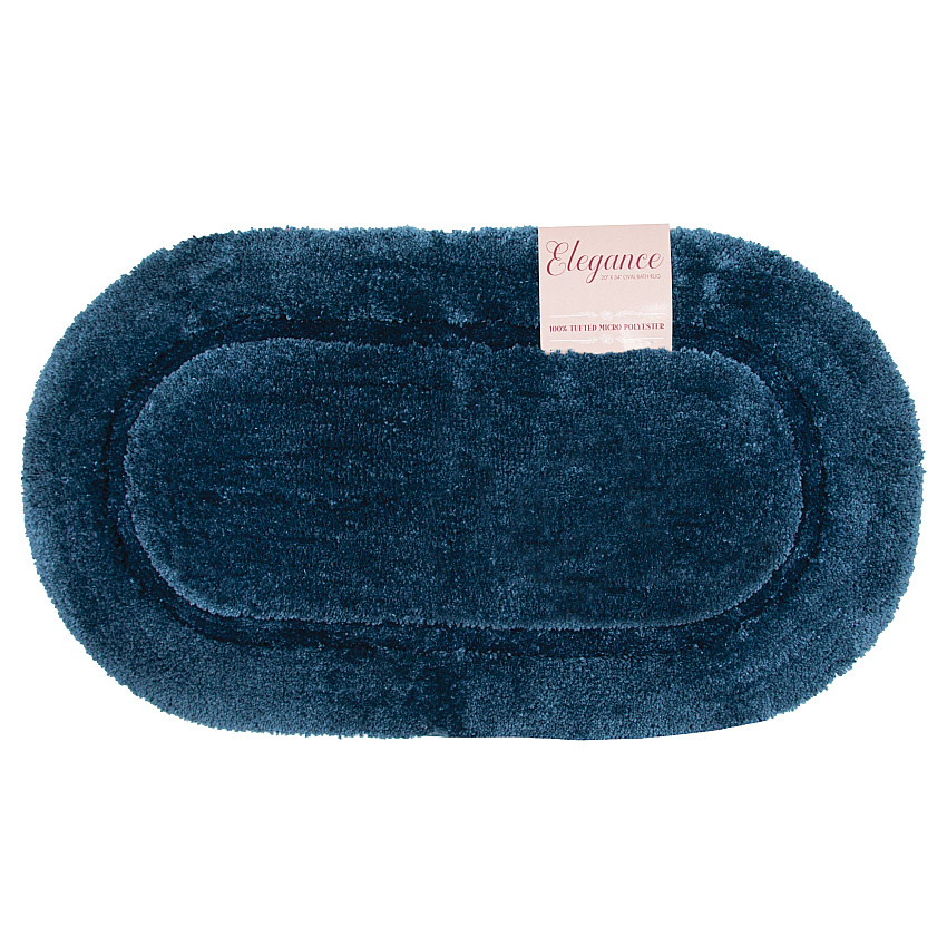 Elegance Oval Bath Rug - 20x34 - Blue, Case Of 8 (ELEOV-2034-BL)