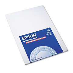 Epson Premium Photo Paper, 10.4 mil, 11.75 x 16.5, High-Gloss White, 20/Pack (EPSS041288)