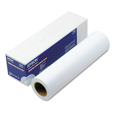 Epson Premium Luster Photo Paper Roll, 10 mil, 13" x 32.8 ft, Premium Luster White (EPSS041409)