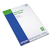 Epson Velvet Fine Art Paper, 13 x 19, White, 20/Pack (EPSS041637)