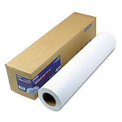 Epson Premium Glossy Photo Paper Roll, 3" Core, 10 mil, 24" x 100 ft, Glossy White (EPSS041638)