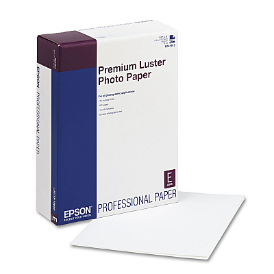 Epson Ultra Premium Photo Paper, 10 mil, 8.5 x 11, Luster White, 250/Pack (EPSS041913)