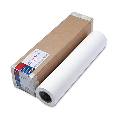 Epson Somerset Velvet Paper Roll, 24" x 50 ft, White (EPSSP91203)