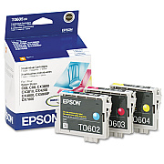 Epson T060520-S (60) Ink, 1,350 Page-Yield, Cyan/Magenta/Yellow