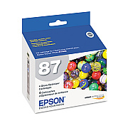 Epson T087020 (87) UltraChrome Hi-Gloss 2 Gloss Optimizer, Clear, 4/Pack