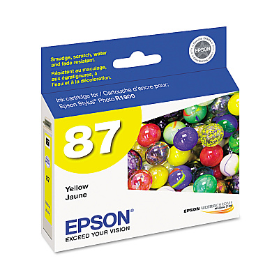 Epson T087420 (87) UltraChrome Hi-Gloss 2 Ink, Yellow