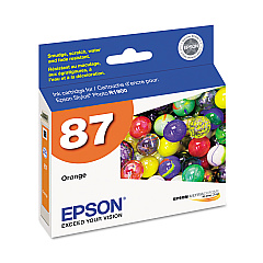Epson T087920 (87) UltraChrome Hi-Gloss 2 Ink, Orange