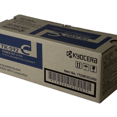 Kyocera Toner Cartridge (1T02KVCUS0 TK592C) (1T02KVCUS0, TK592C)