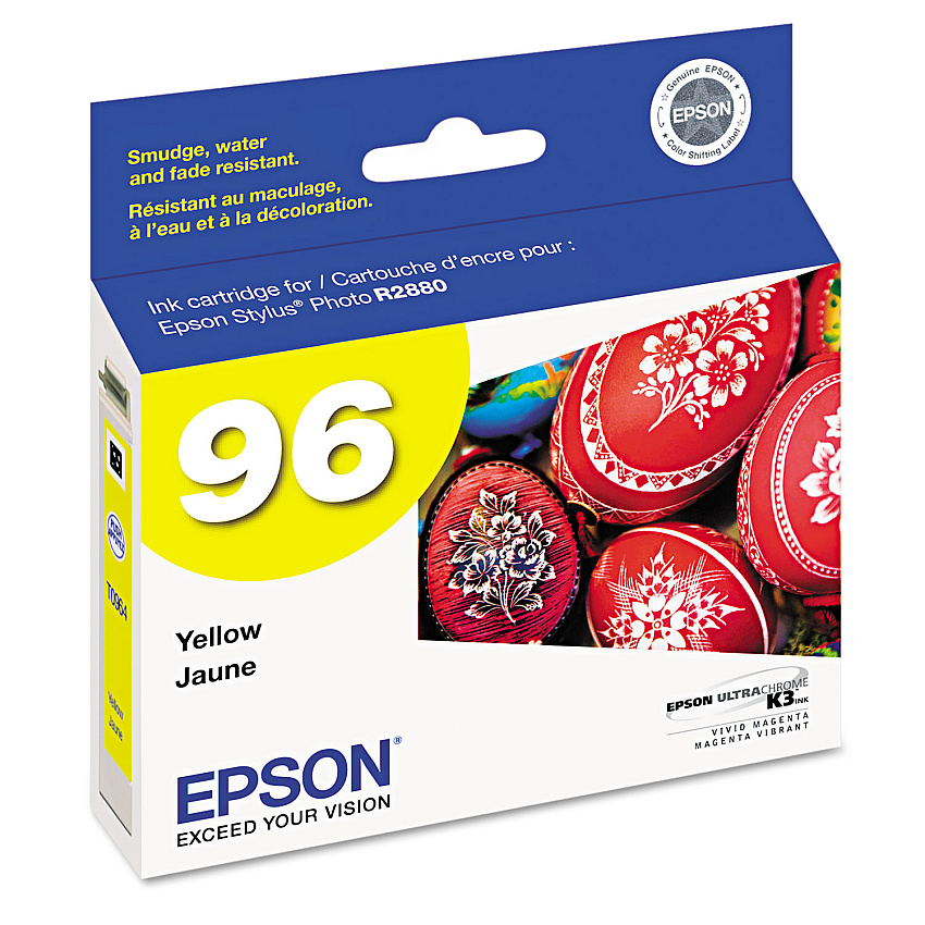 Epson T096420 (96) Ink, 430 Page-Yield, Yellow
