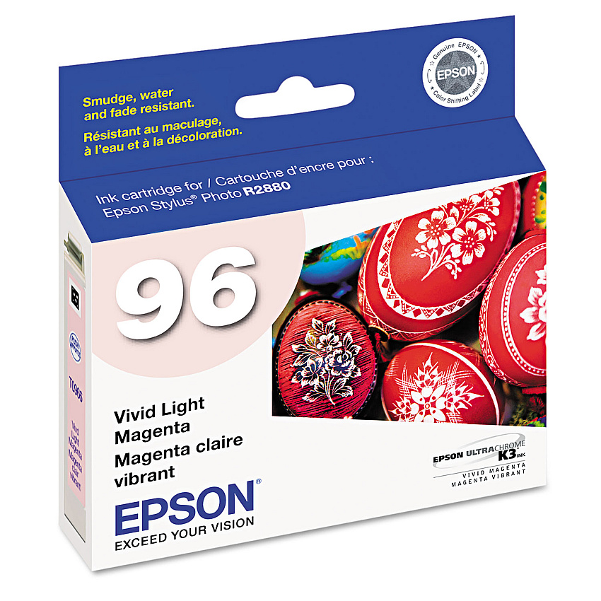 Epson T096620 (96) Ink, 450 Page-Yield, Light Magenta
