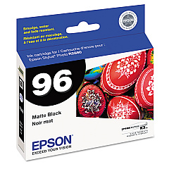 Epson T096820 (96) Ink, 450 Page-Yield, Matte Black