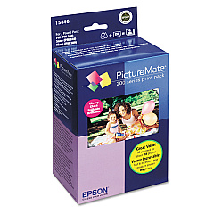 Epson T5846 Ink/Paper Combo, Black/Cyan/Magenta/Yellow