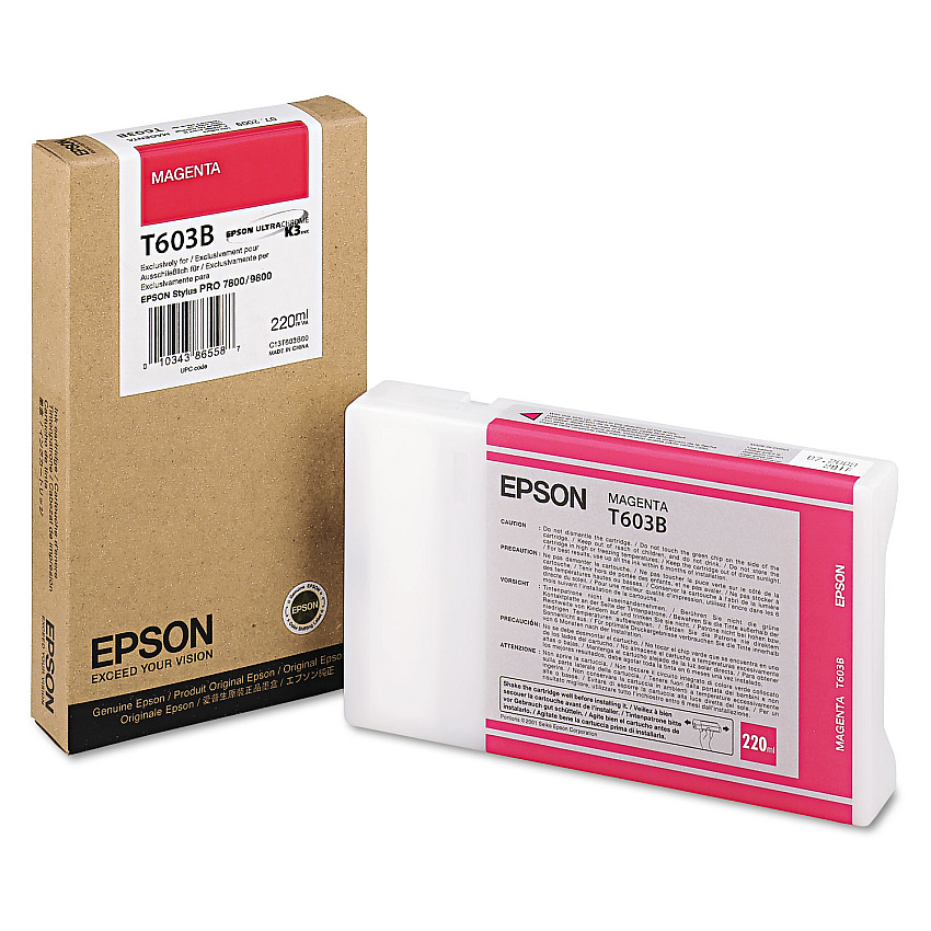 Epson T603B00 (60) UltraChrome K3 Ink, Magenta