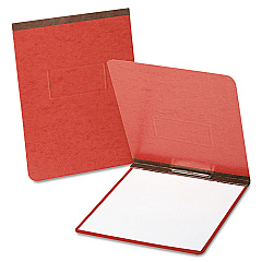 Oxford PressGuard Report Cover with Reinforced Top Hinge, Two-Prong Metal Fastener, 2" Capacity, 8.5 x 11, Red/Red (OXF71134)