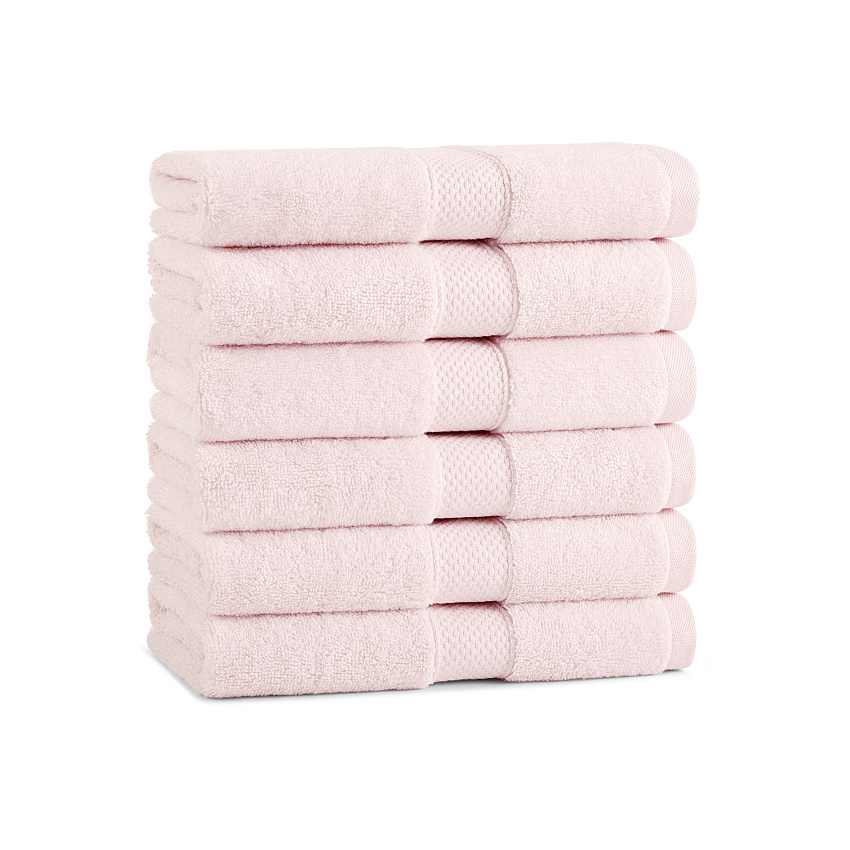 Aston & Arden Egyptian Cotton Hand Towel 16x30 Pink, Pack Of 6 (P-EGYP-1630-PNK)
