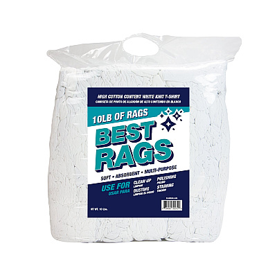 Wpksm Knit Wipers White New 10lb Bag, Case Of 4 Bags (N-WPKSM-10BG-CS)