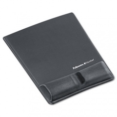 Fellowes Memory Foam Wrist Support with Attached Mouse Pad, 8.25 x 9.87, Graphite (9184001)