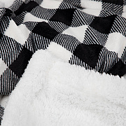 Buffalo Plaid Throw 50x70 - Black & White (hanger), Case Of 12 (THROW-BLKPLD-50X70-H-CS)