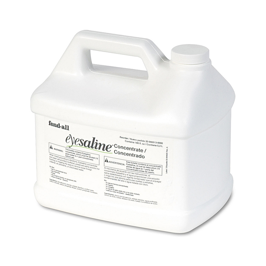 Honeywell Fendall Eyesaline Stream II Eyewash Station Refill, 180 oz Bottle, 4/Carton (FND320005130000)