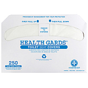 Health Gards Toilet Seat Covers, Half-fold, White, 250/pk, 20 Pks/cs, Case Of 5000 (HG-5000)