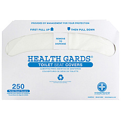 Health Gards Toilet Seat Covers, Half-fold, White, 250/pk, 20 Pks/cs, Case Of 5000 (HG-5000)