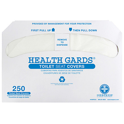 Health Gards Toilet Seat Covers, Half-fold, White, 250/pk, 20 Pks/cs, Case Of 5000 (HG-5000)