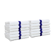 Power Gym Hand Towel 16x27 Blue Stripe, Case Of 120 (PWR-1627-3BCS-CS)