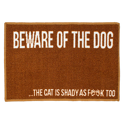 Pet Mat 16x24 Beware Of Dog, 1 Each (PM-16X24-BEWARE)