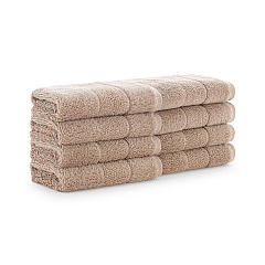 Aston & Arden Solid Turkish Washcloth 13x13 Hummus, Pack Of 8 (PNP-WC-TS1313-175HMS)