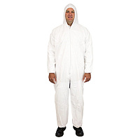 Promax Coverall Zipper Front Attached - Med, Case Of 25 (M1028-M)