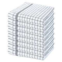 Sc Classic Checkered Dishcloth 13x13 Grey, Pack Of 8 (P-SC-CHK-DC-GRY)