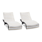 Las Rayas Chaise Cover 30x85 Beige, Pack Of 2 (PNP-CC-HS3085BG-2PK)