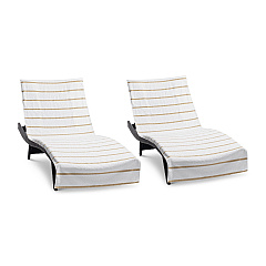 Las Rayas Chaise Cover 30x85 Beige, Pack Of 2 (PNP-CC-HS3085BG-2PK)