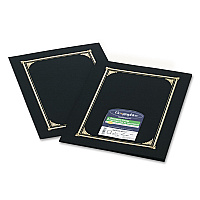 Geographics Certificate/Document Cover, 12.5 x 9.75, Black, 6/Pack (GEO45331)