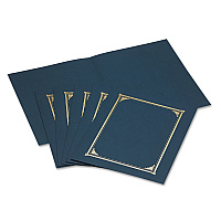 Geographics Certificate/Document Cover, 12.5 x 9.75, Navy Blue, 6/Pack (GEO45332)