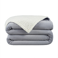 Host & Home Plush To Sherpa Bed Blanket Queen Gray, Case Of 4 (BLKT-PF-9090-GY)