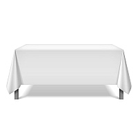 Mariposa Tablecloth 72x72 White, Case Of 24 (TL-72X72-WHITE-CS)