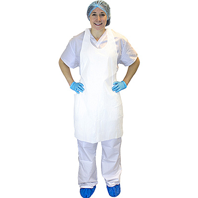 1 Mil Polyethylene Apron 24x46 White, 1 Cs = 10 Bx (MDP-46W-I)